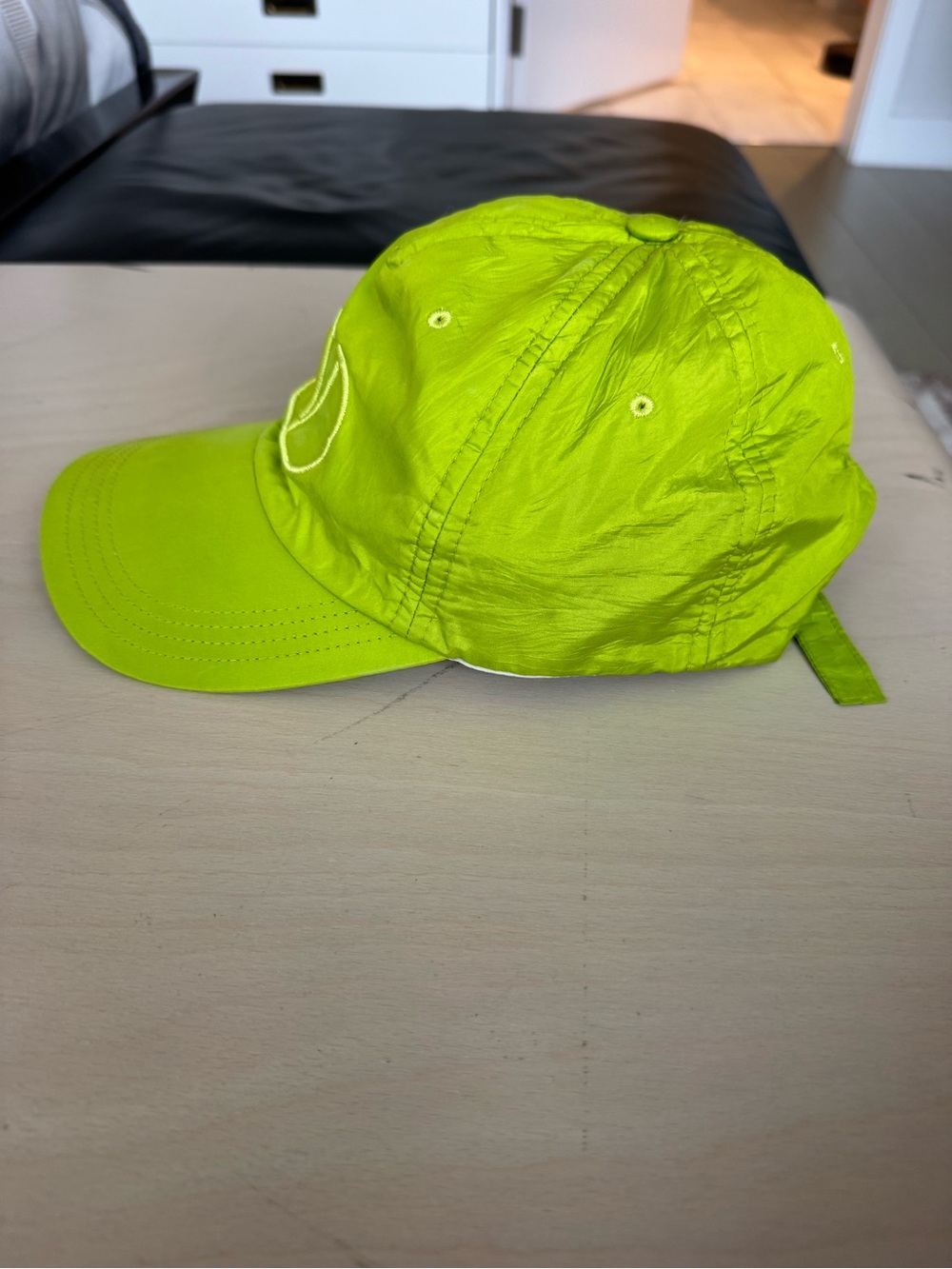 LOW START!! Valentino  Neon Green Logo Baseball Cap - Picture 8 of 10